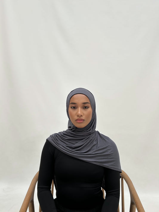 Premium Jersey Hijab | SLATE
