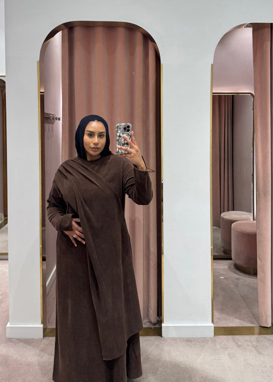 Jumeirah abaya | CHOCOLATE