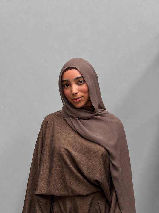 Mini Modal Hijab Set | Smokey Taupe