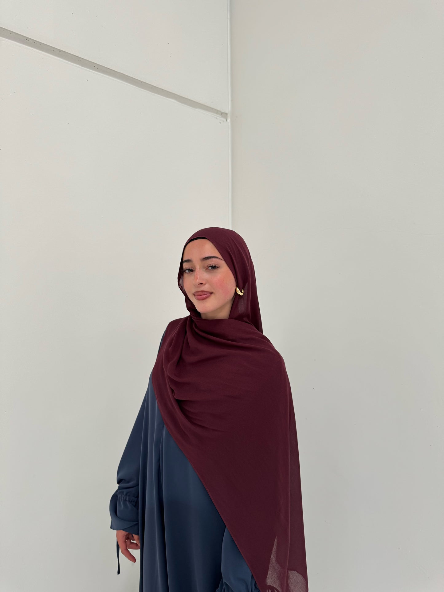 Classic Modal Hijab | Maroon