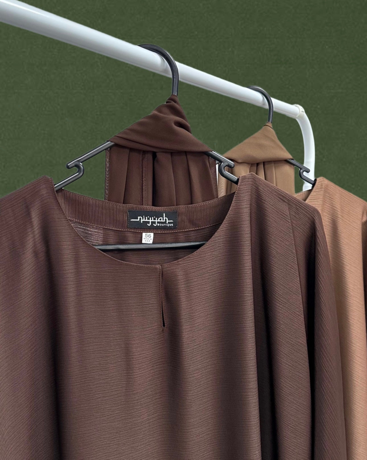 Alaïa closed abaya | Chocolate