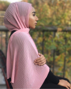 Pleated Chiffon Hijab // PEONY