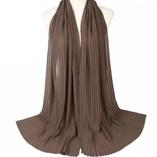 Load image into Gallery viewer, Pleated Chiffon Hijab // TOFFEE