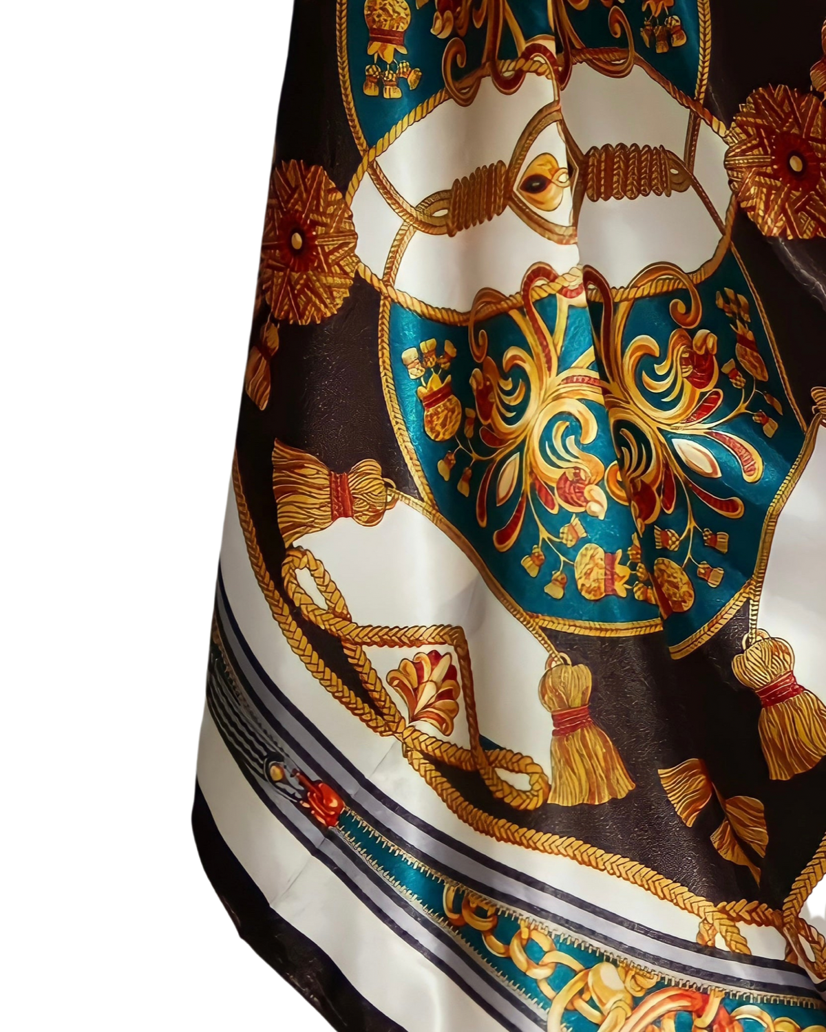 Printed Satin Square - HENADI chocolate