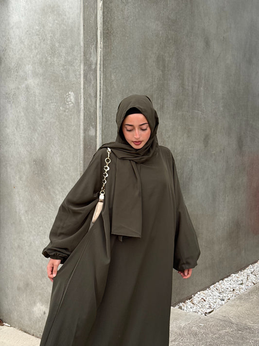 Imān Prayer Abaya | Khaki Green
