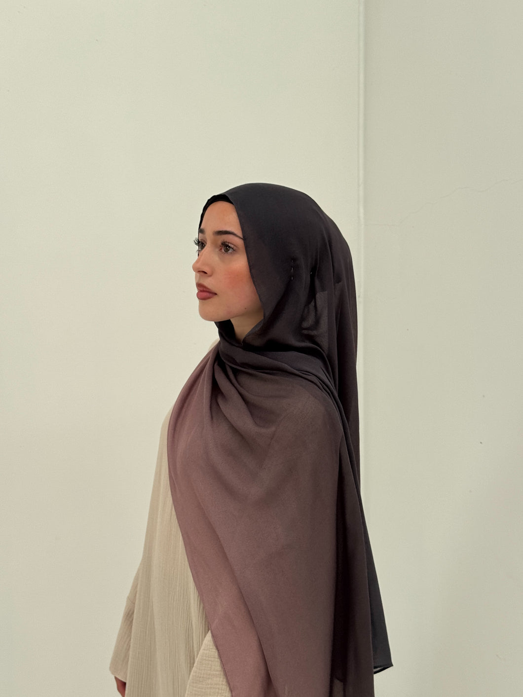 Ombré Modal Hijab | Mocha Noir