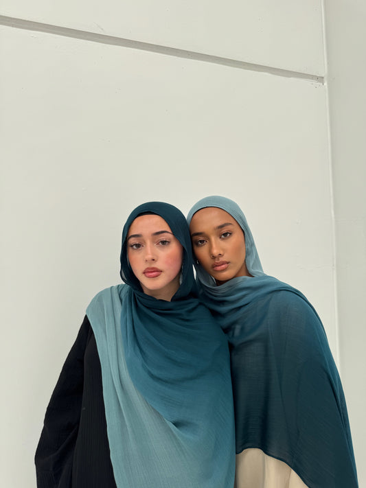 Ombré Modal Hijab | Deep Sea