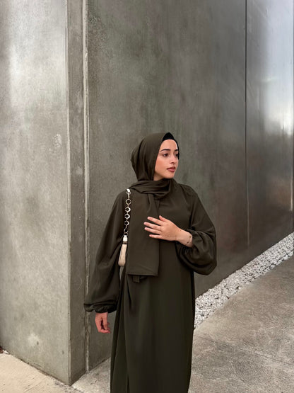 Imān Prayer Abaya | Khaki Green