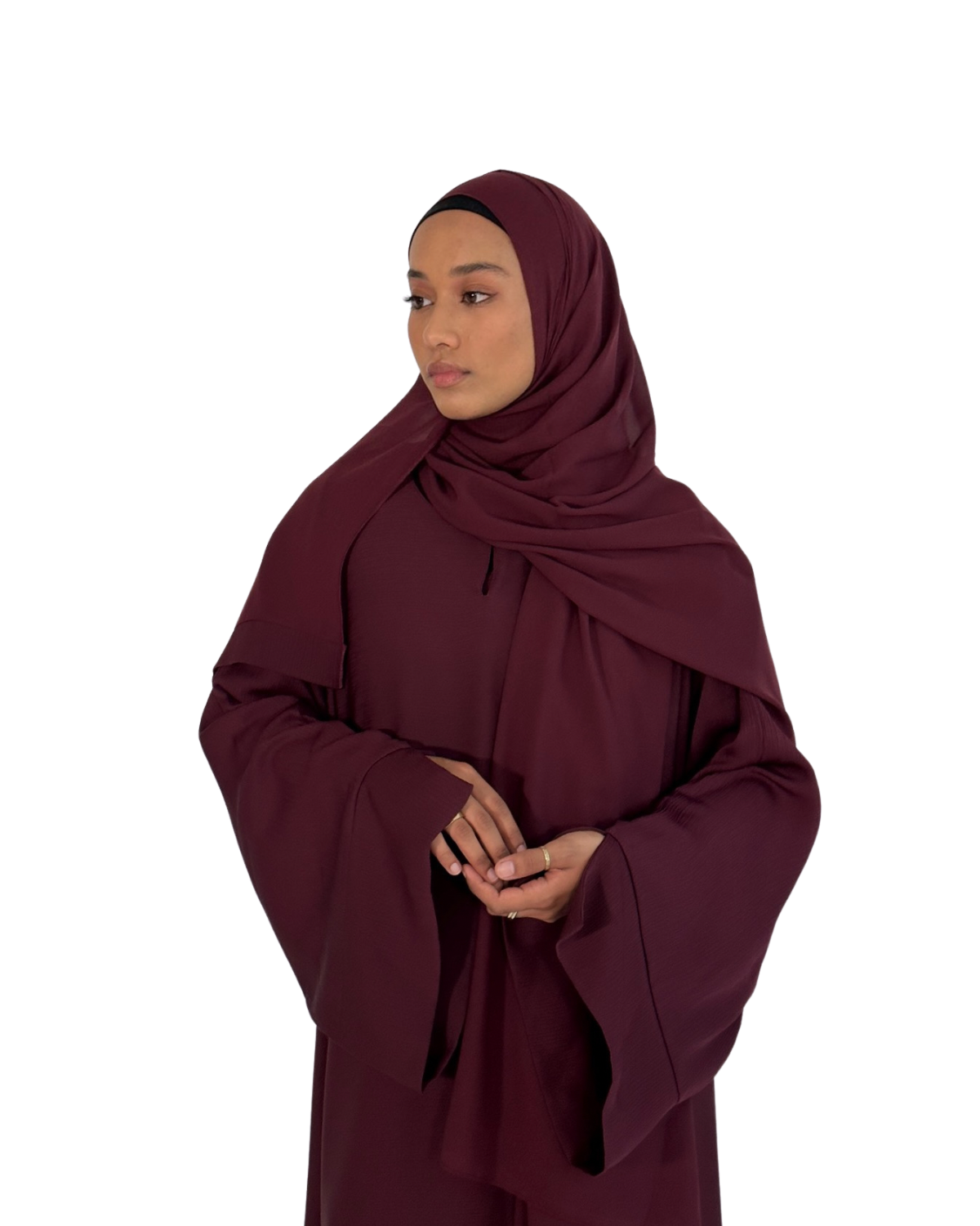Alaïa closed abaya | Maroon