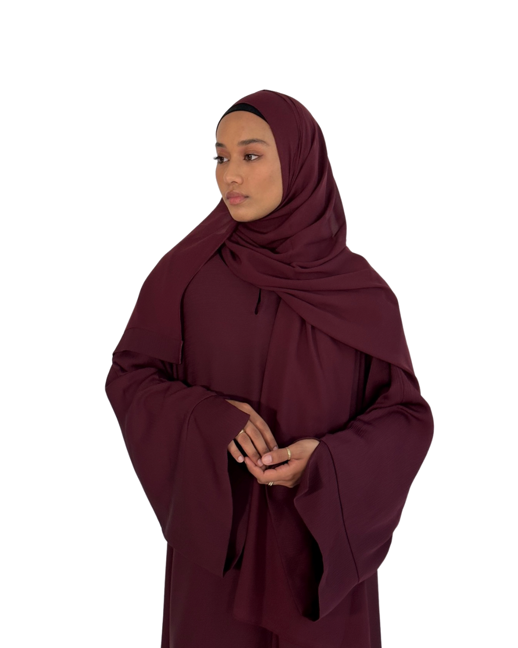 Alaïa closed abaya | Maroon