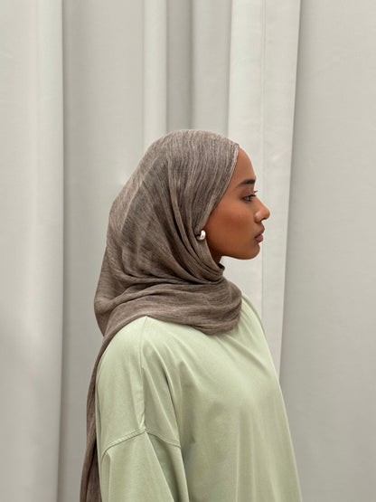 Crinkle Rayon Hijab // Earthstone