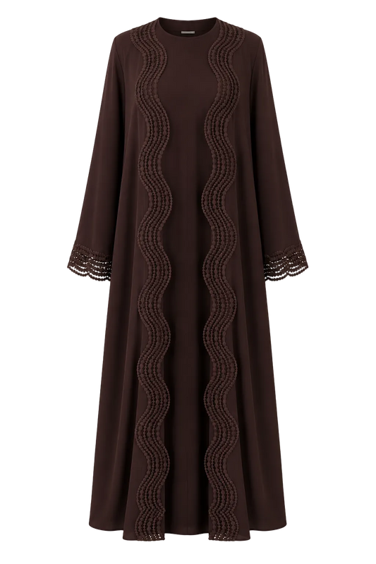Mira Abaya Set | CHOCOLATE