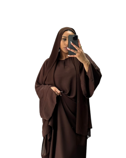 Alaïa closed abaya | Chocolate