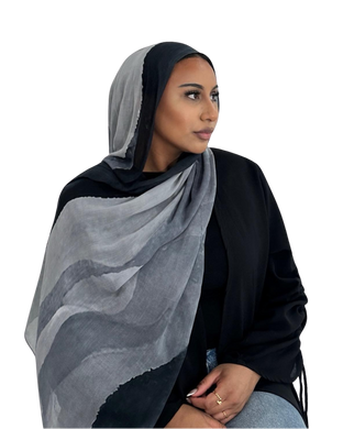 Printed Modal Hijab | Dark Dunes