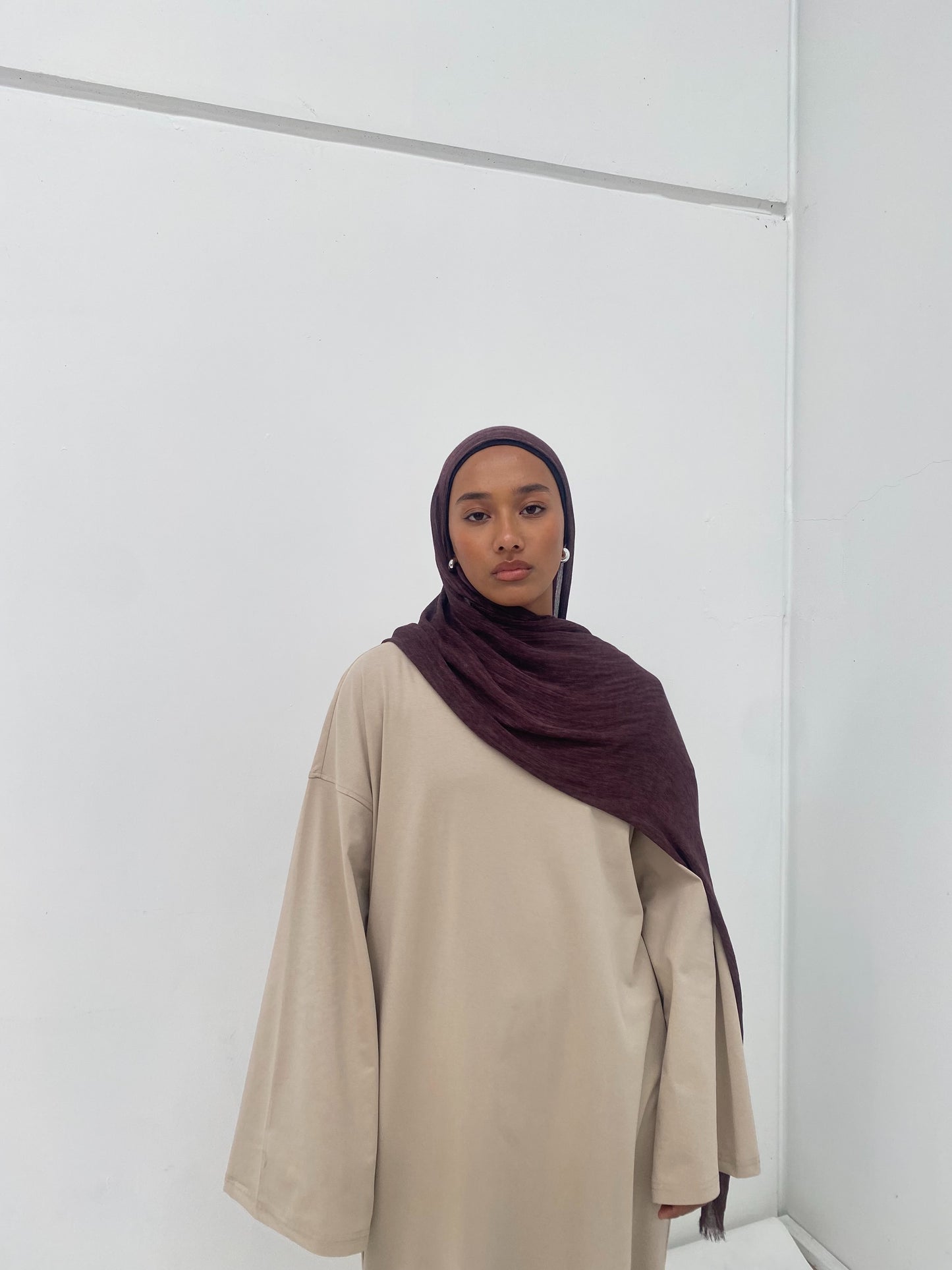 Crinkle Rayon Hijab // Bordeaux