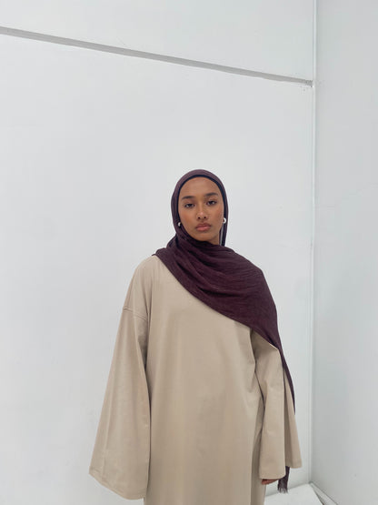Crinkle Rayon Hijab // Bordeaux