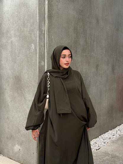 Imān Prayer Abaya | Khaki Green