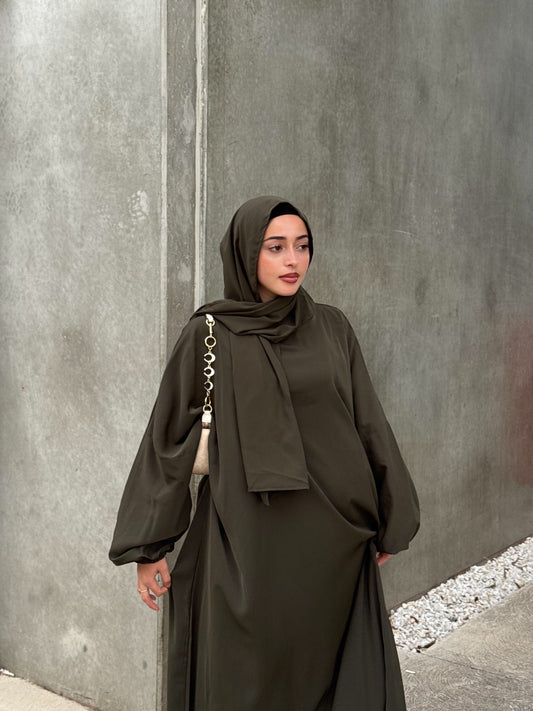 Imān Prayer Abaya | Khaki Green