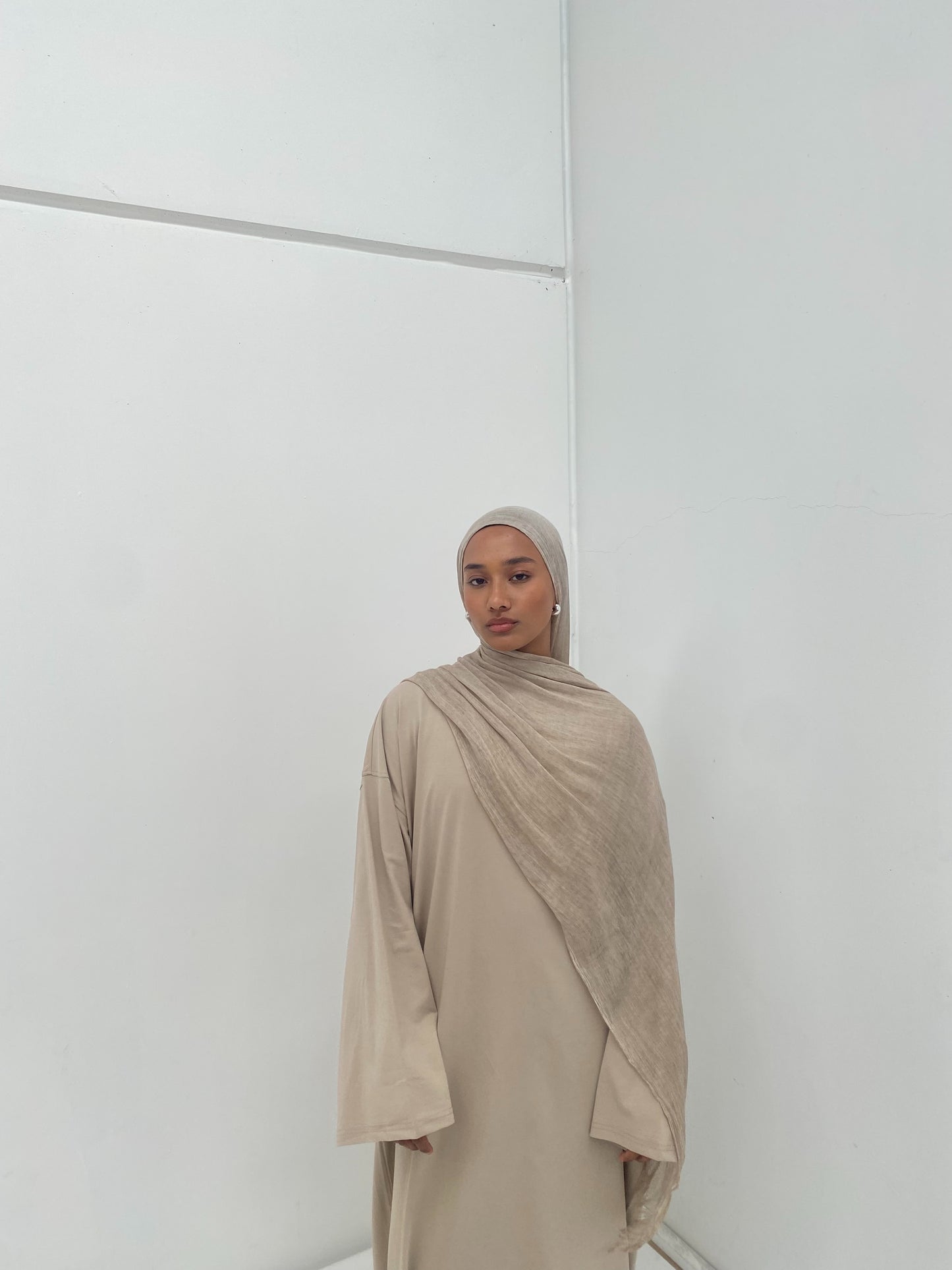 Crinkle Rayon Hijab // Sand