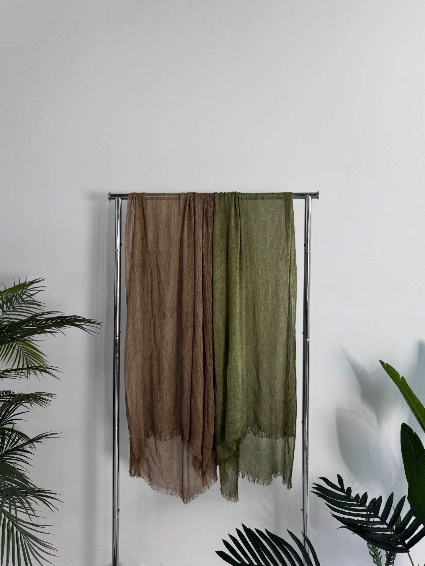 Crinkle Rayon Hijab // Almond