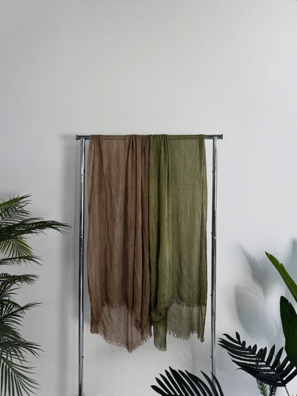 Crinkle Rayon Hijab // Almond