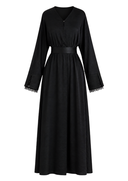 Qamari Open Lace Abaya | ONYX