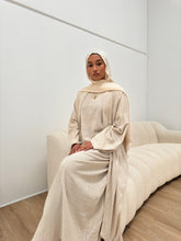 Load image into Gallery viewer, Khalisa Linen Abaya Set | Sand