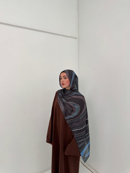 Printed Modal Hijab | Celestial Blue