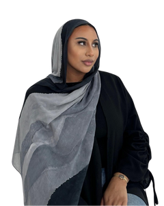 Printed Modal Hijab | Dark Dunes