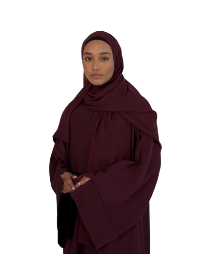Alaïa closed abaya | Maroon