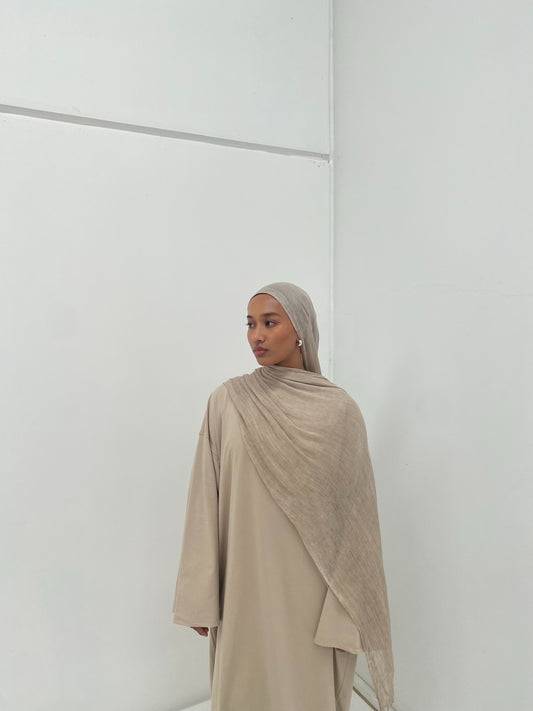 Crinkle Rayon Hijab // Sand