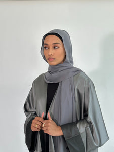 Malika Silk Set| Silver