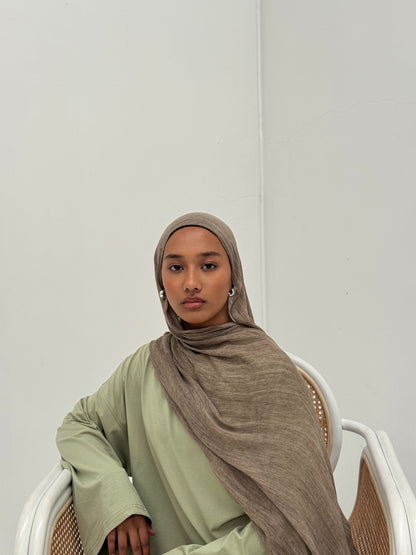 Crinkle Rayon Hijab // Earthstone