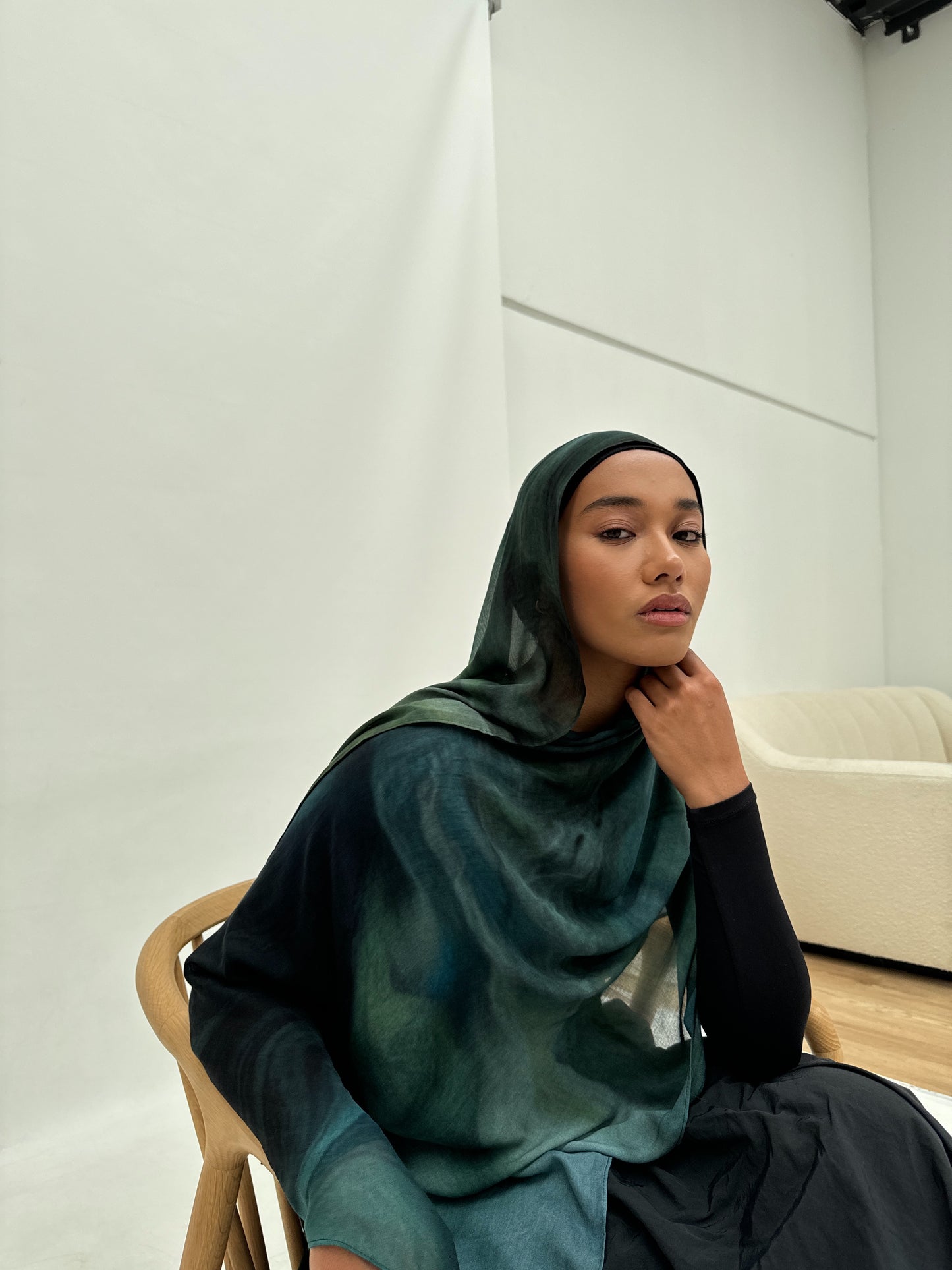 Printed Modal Hijab | Aurora Mist
