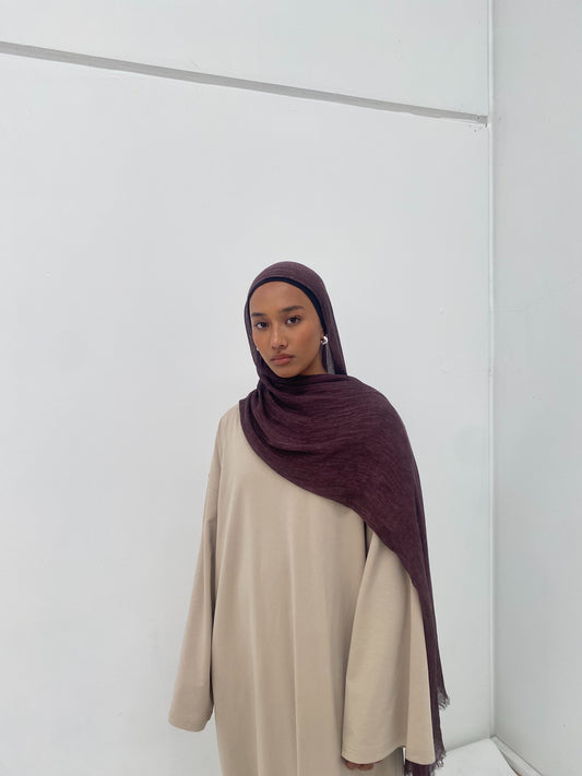 Crinkle Rayon Hijab // Bordeaux