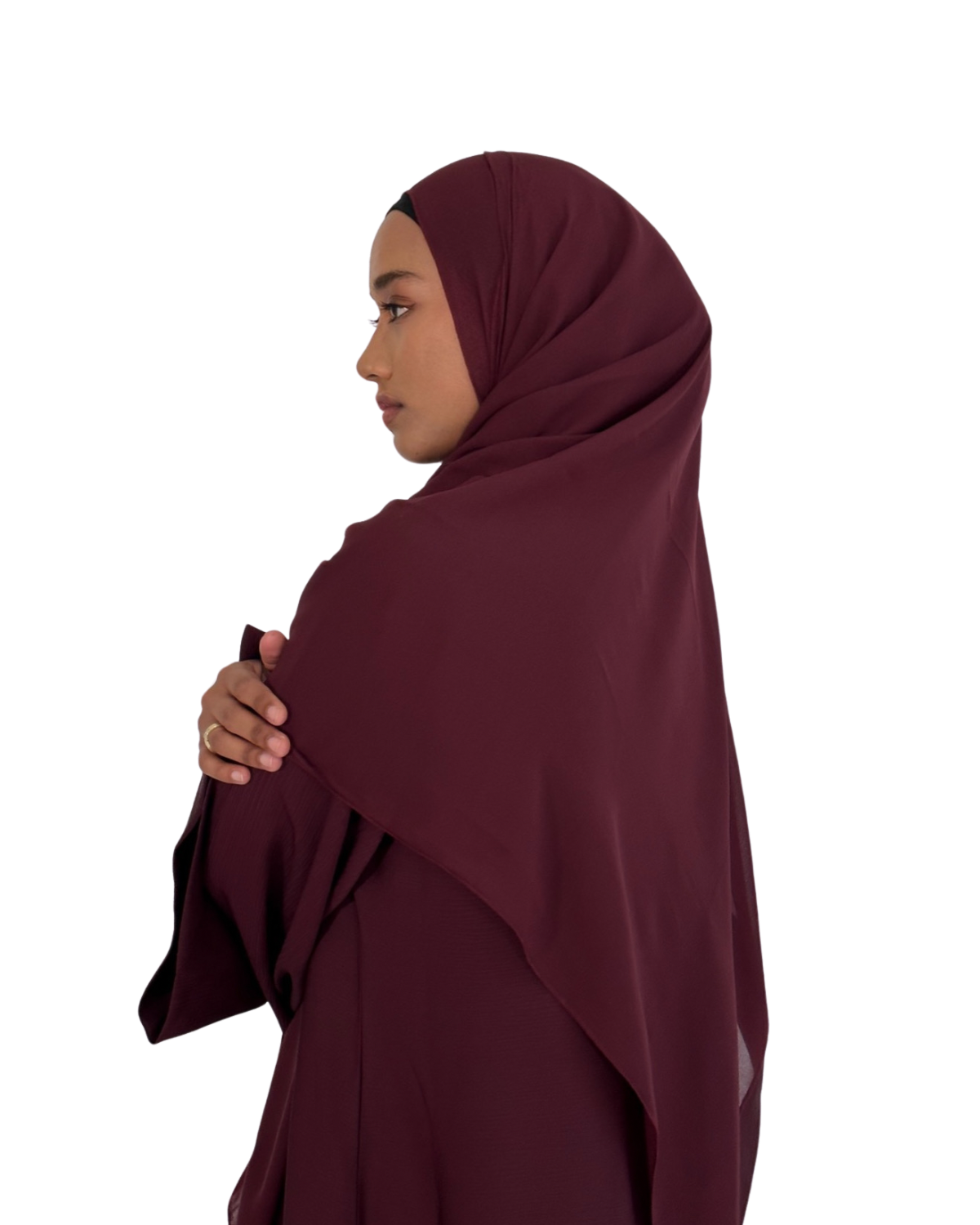 Alaïa closed abaya | Maroon
