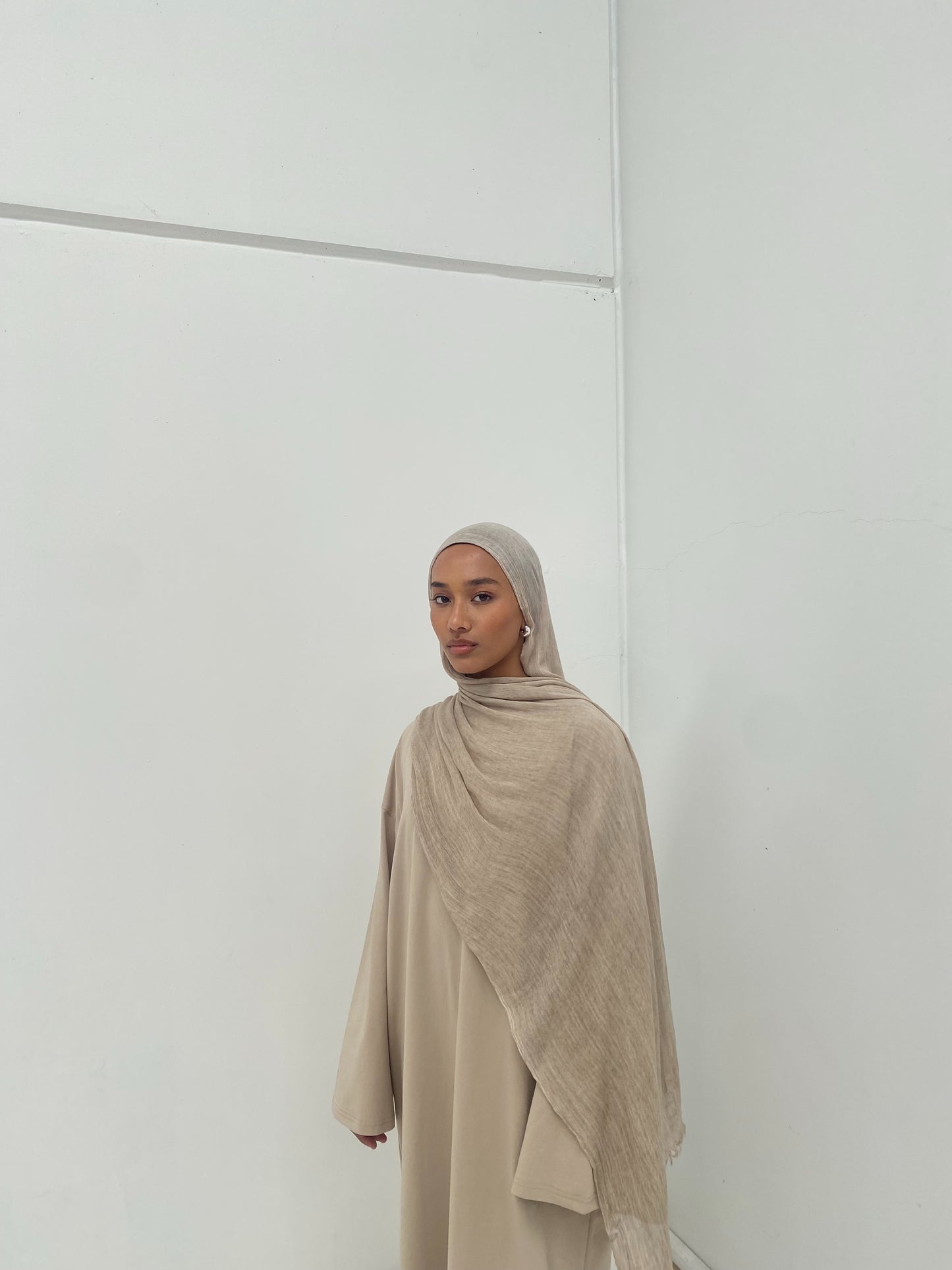 Crinkle Rayon Hijab // Sand