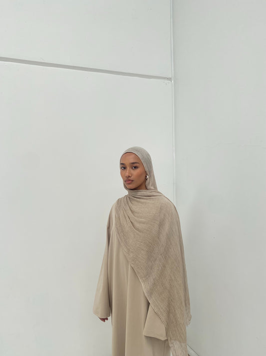 Crinkle Rayon Hijab // Sand