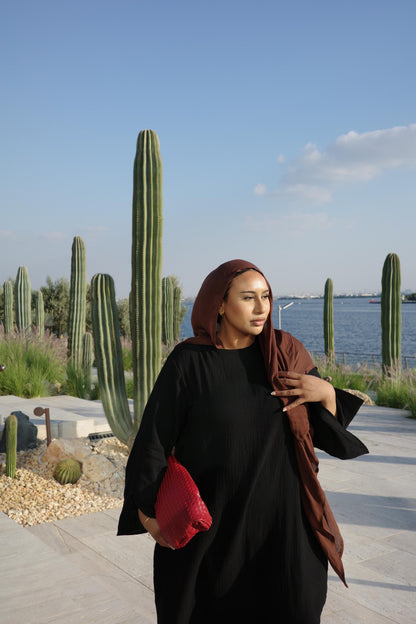 Ava Abaya Dress | Onyx