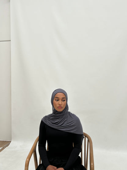 Premium Jersey Hijab | SLATE