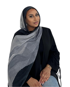 Printed Modal Hijab | Dark Dunes