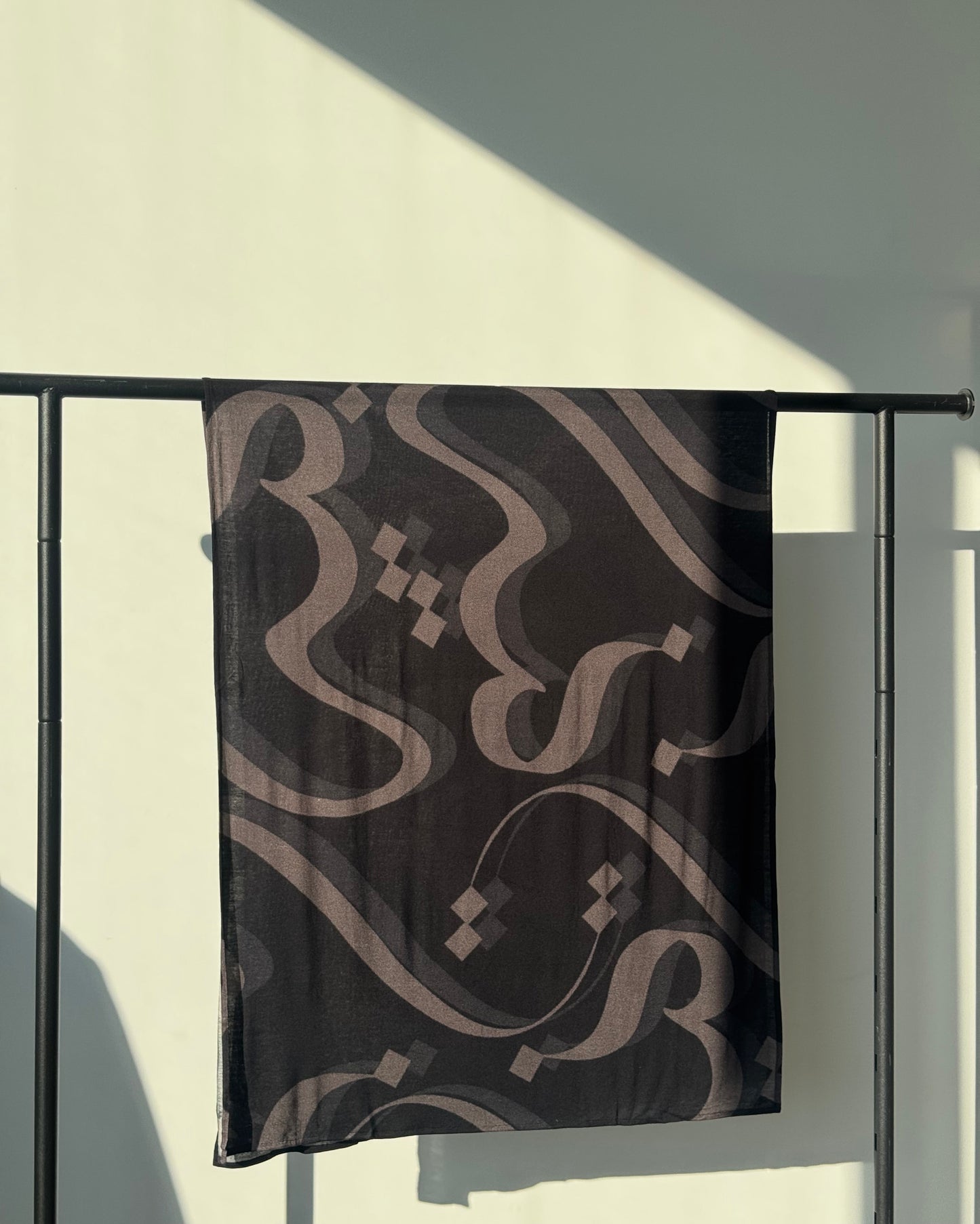 Signature Printed Jersey Hijab | NIYYAH [ نية ] calligraphy | Onyx