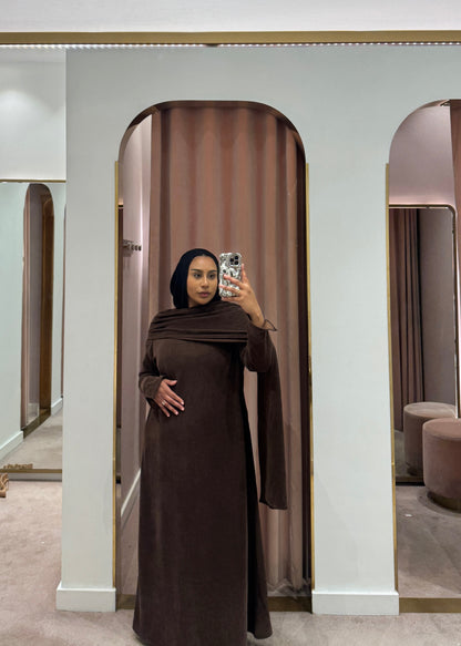 Jumeirah abaya | CHOCOLATE