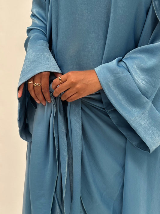 Terre Silken Abaya | Azure