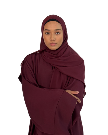 Alaïa closed abaya | Maroon
