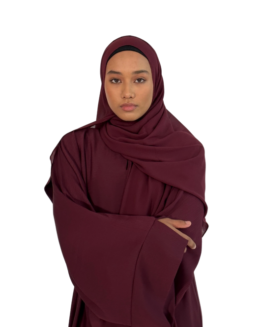 Alaïa closed abaya | Maroon