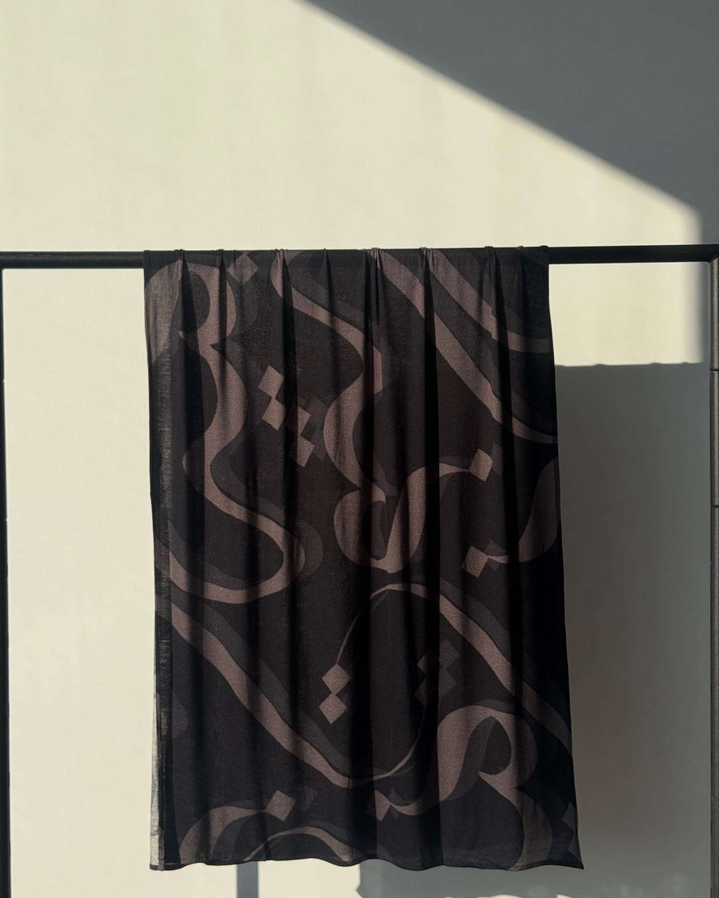 Signature Printed Jersey Hijab | NIYYAH [ نية ] calligraphy | Onyx