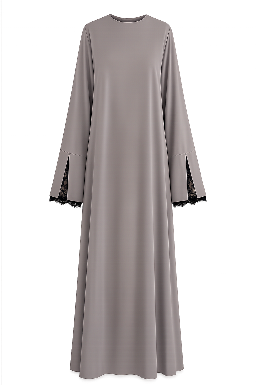 Qamari Closed Lace Abaya | SOFT TAUPE