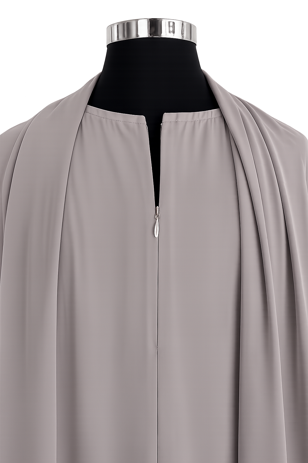 Qamari Closed Lace Abaya | SOFT TAUPE
