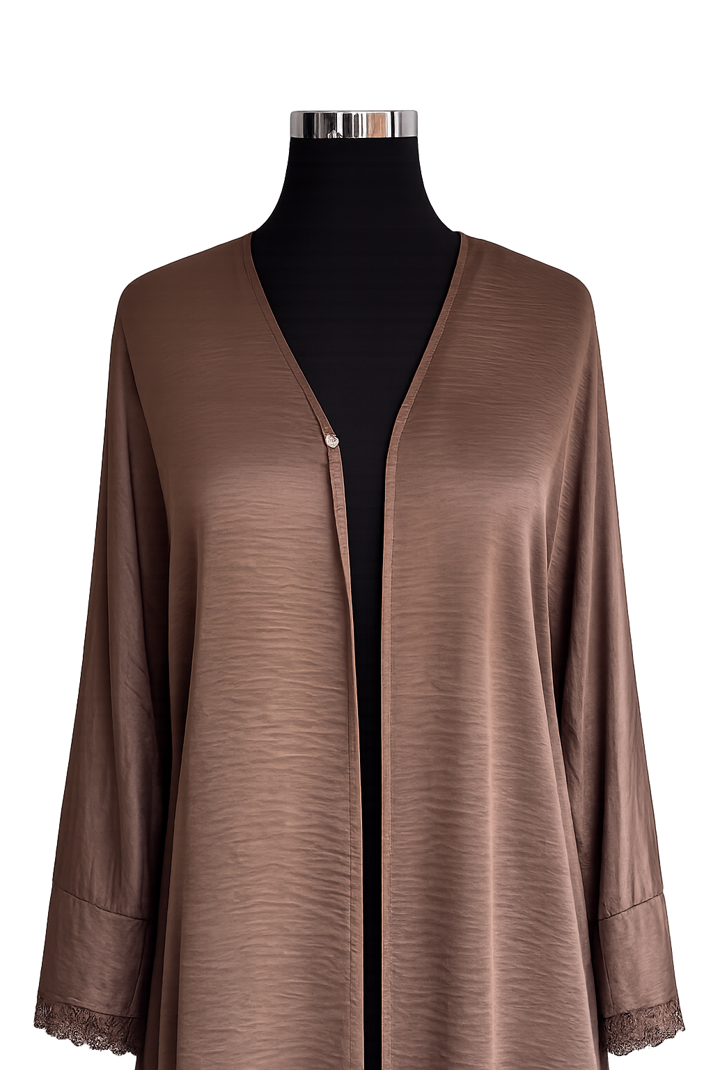 Qamari Open Lace Abaya | MOCHA